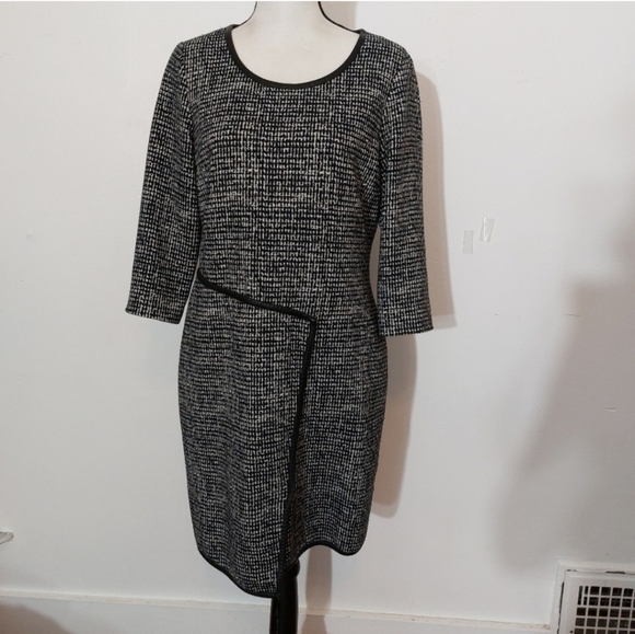 Doncaster Dresses Doncaster Collection Black White Sheath Suit